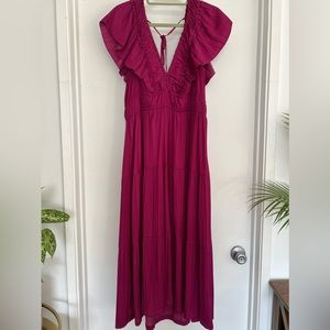 Anthropologie Silk Jewel Tone Dress